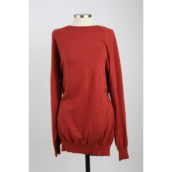 NWT Loro Piana Vicuña Sea Island Cotton Pullover Sweater SZ XL Red $2,995
